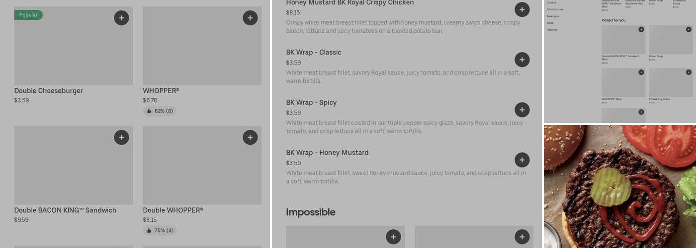 Burger King Menu
