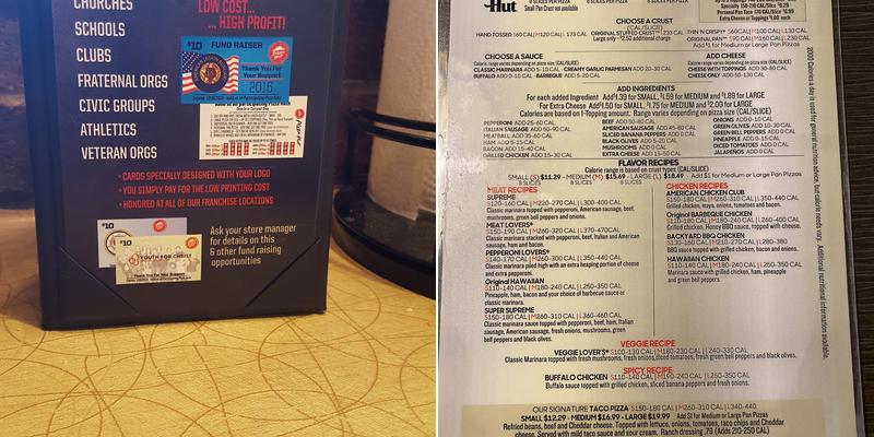 Pizza Hut Menu