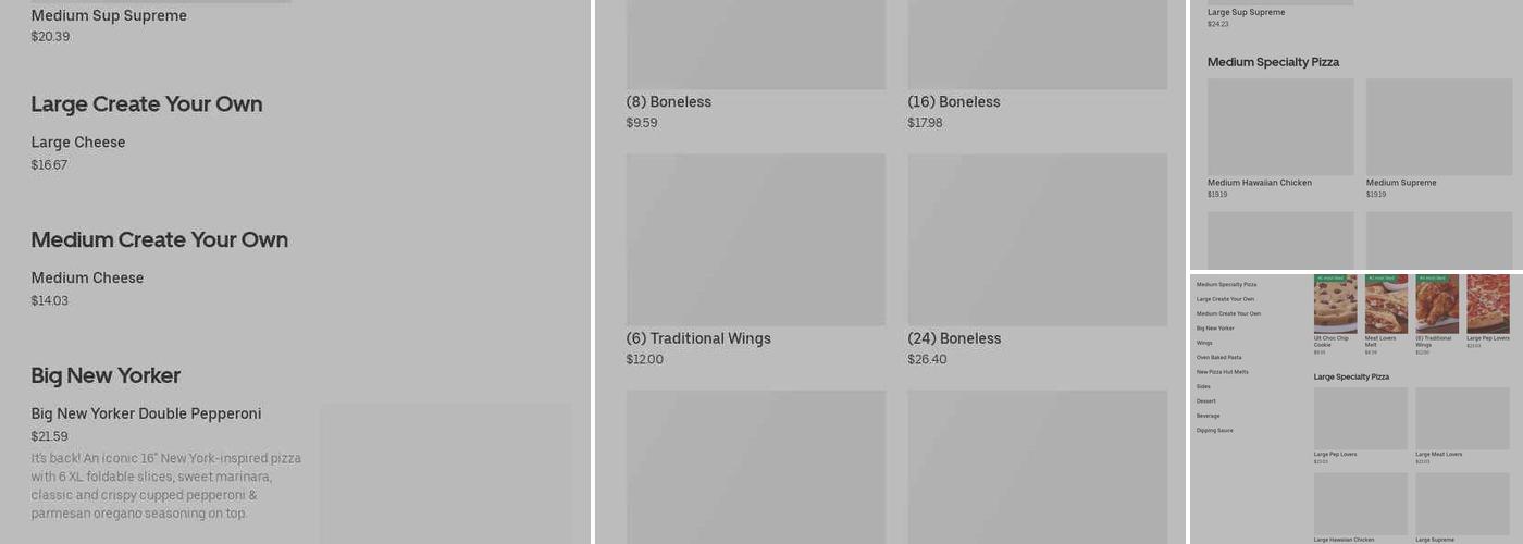 Pizza Hut Menu