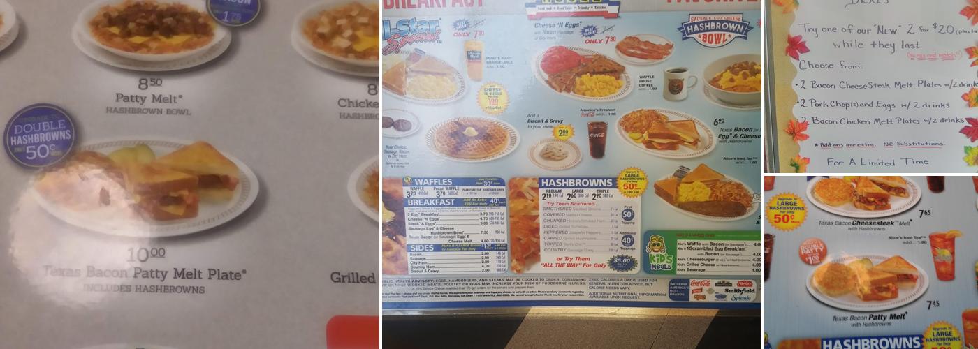 Waffle House Menu