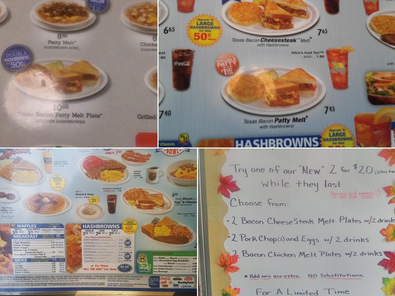 Waffle House Menu
