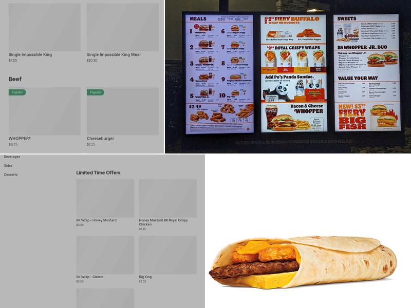 Burger King Menu