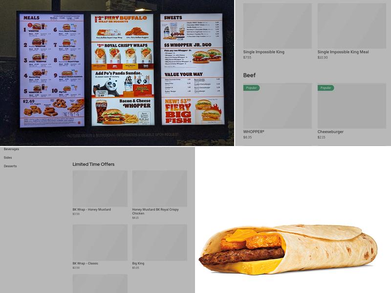 Burger King Menu