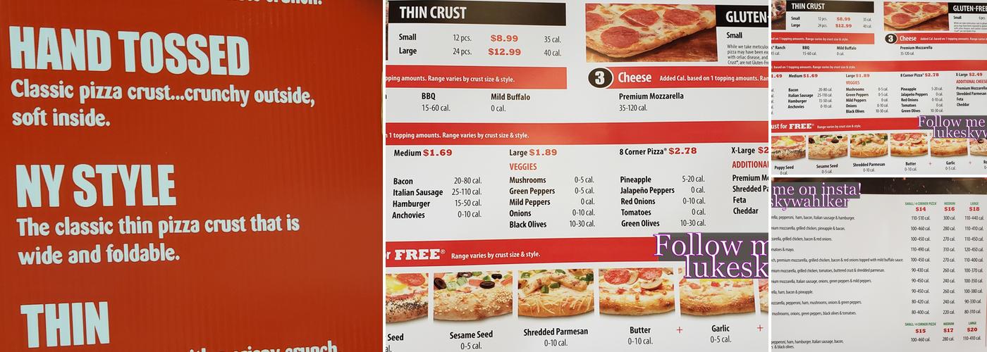 Jet's Pizza Menu