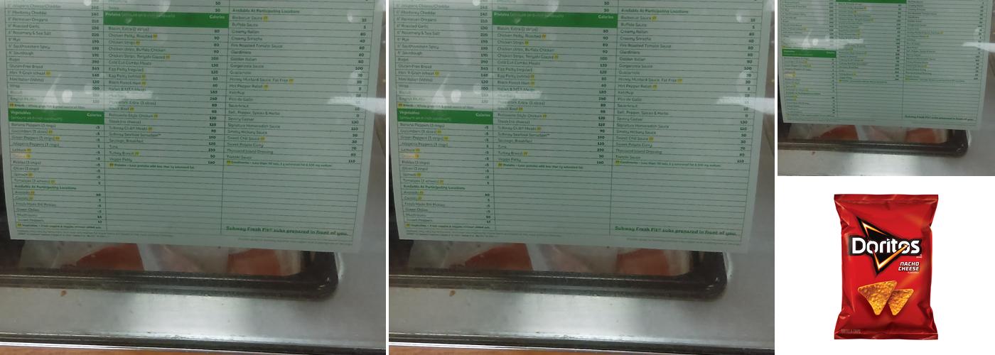 Subway Menu