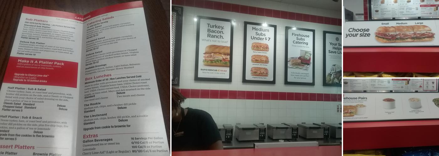 Firehouse Subs Camden Menu