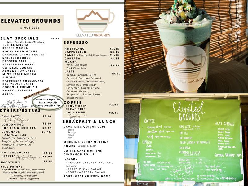 Elevated Grounds Menu