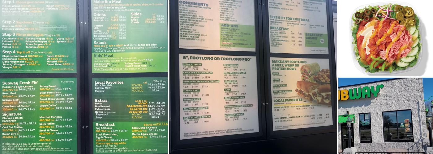 Subway Menu