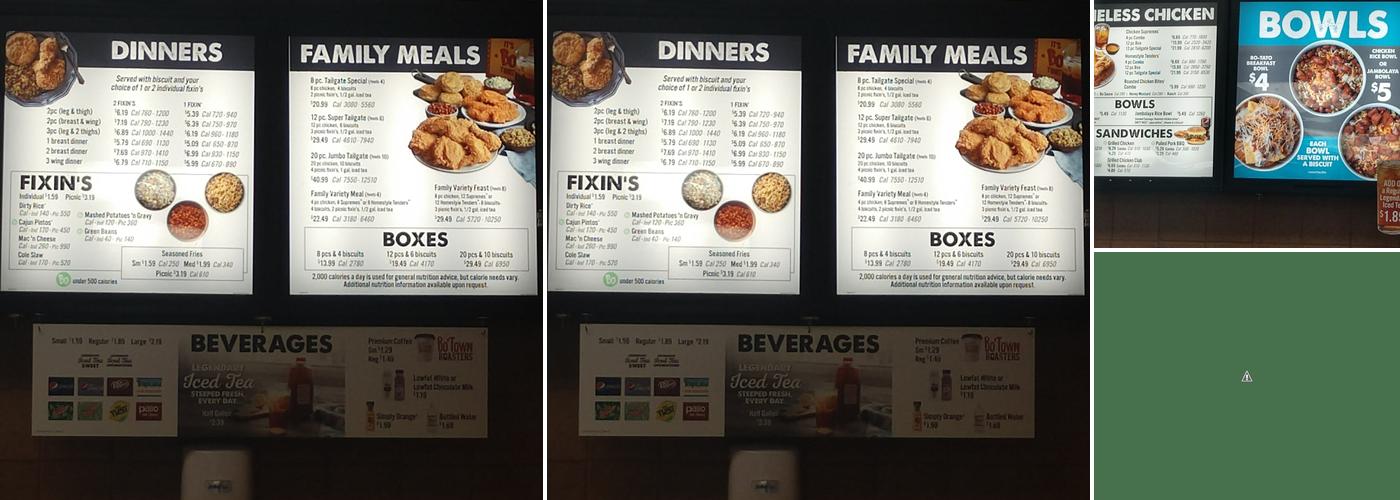 Bojangles Menu