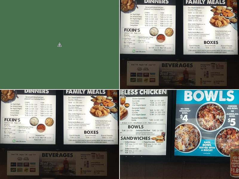 Bojangles Menu