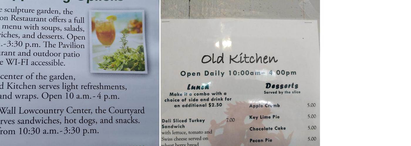 Old Kitchen Menu