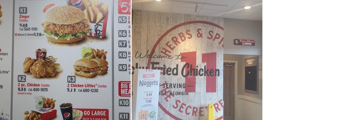 KFC Menu