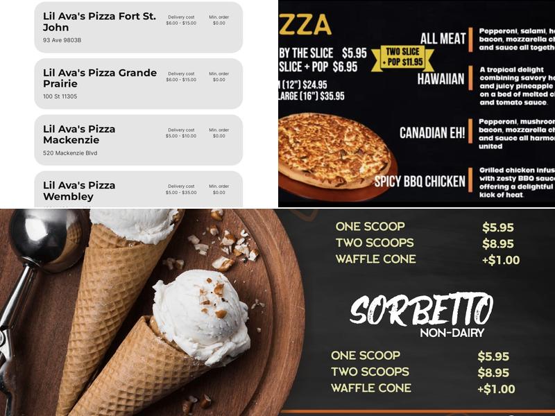 Lil Ava’s Express Menu