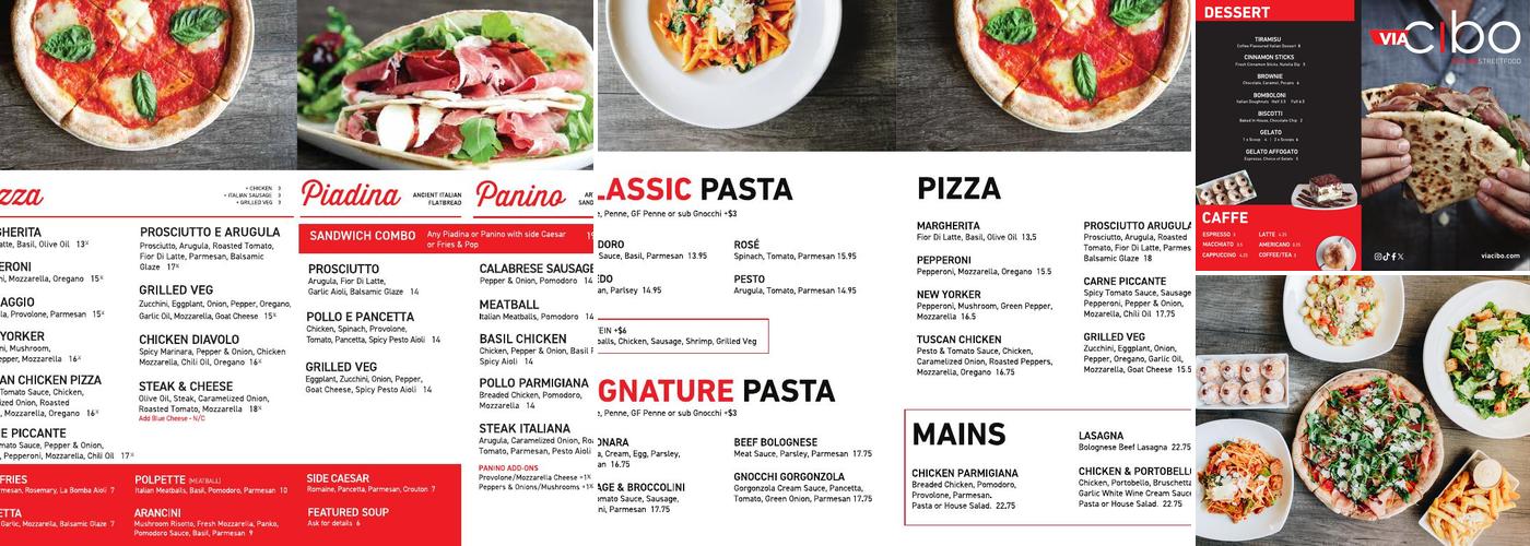 VIA CIBO Menu