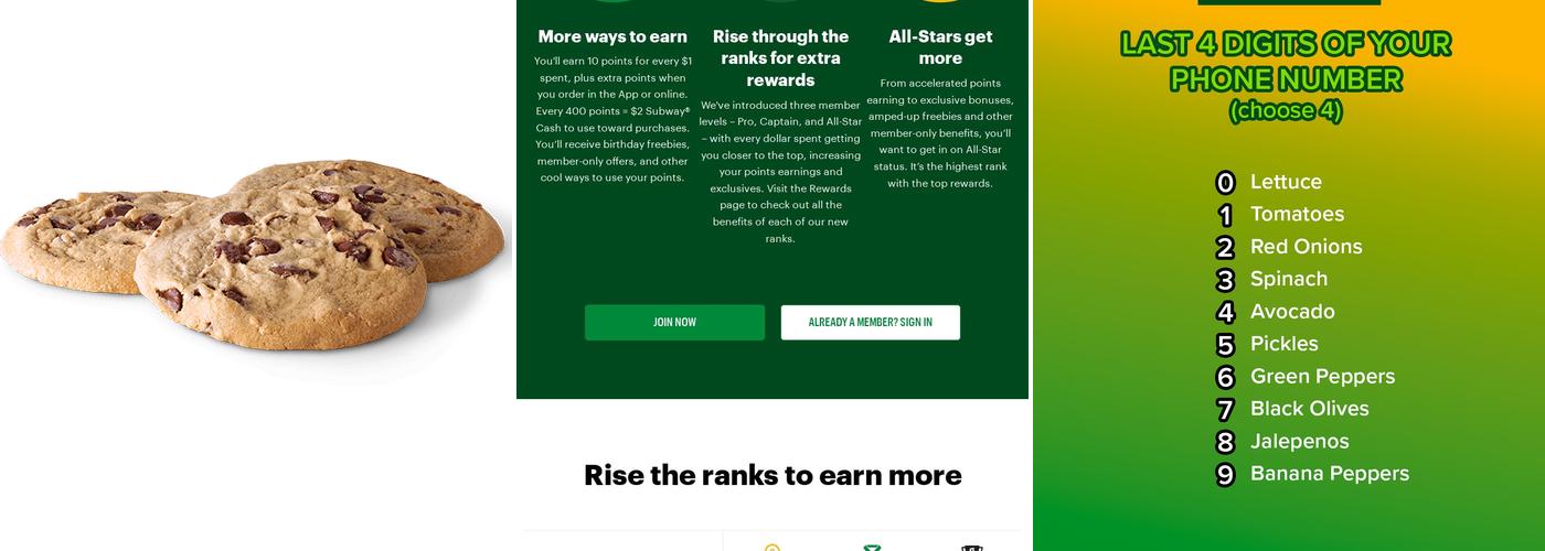 Subway Menu