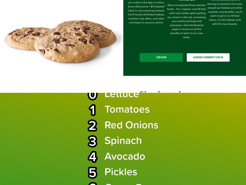 Subway Menu