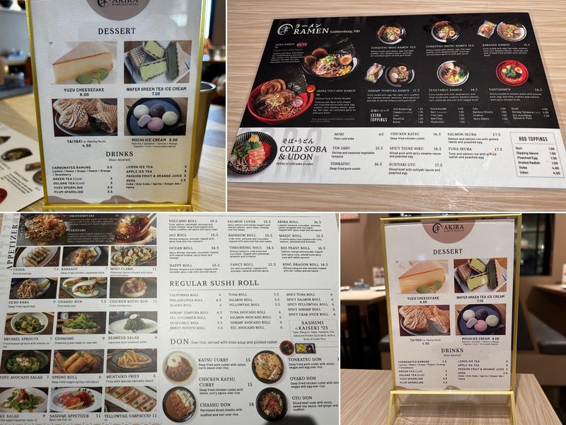 Akira Ramen & Izakaya Menu