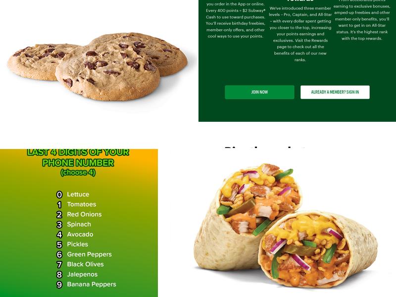 Subway Menu
