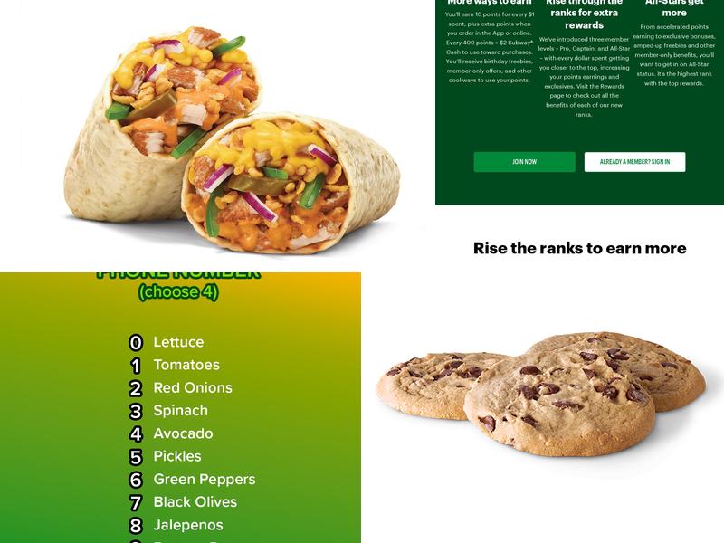 Subway Menu