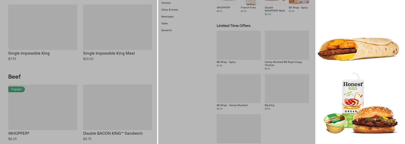 Burger King Menu