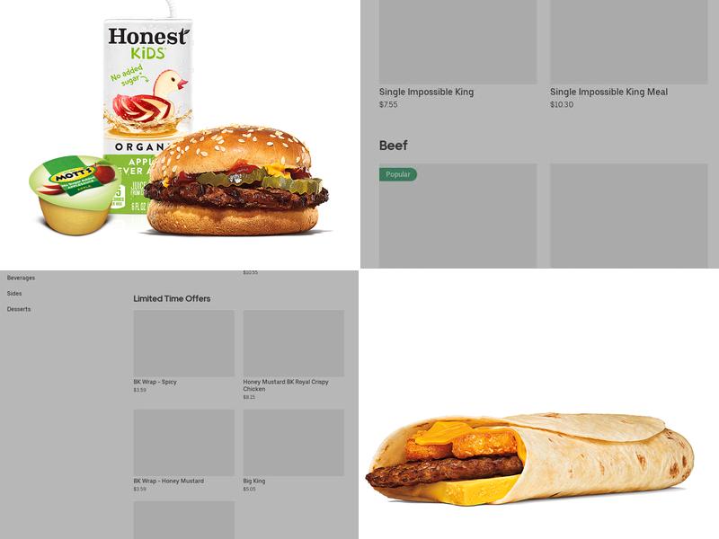 Burger King Menu