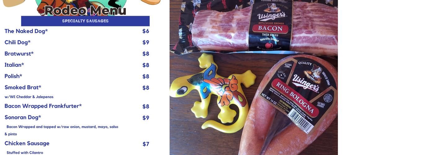 Mutts Premium Hot Dogs and Sausages Menu