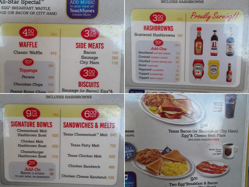Waffle House Menu