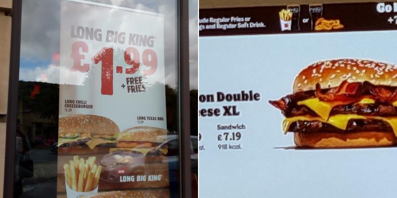 Burger King Menu