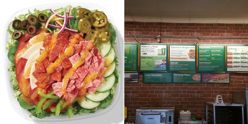 Subway Menu