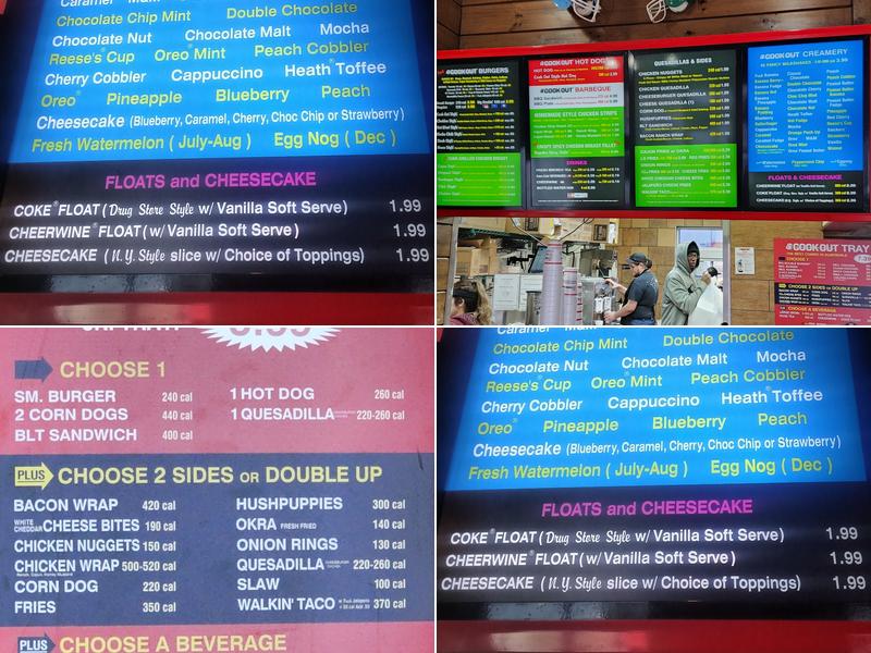 Cook Out Menu