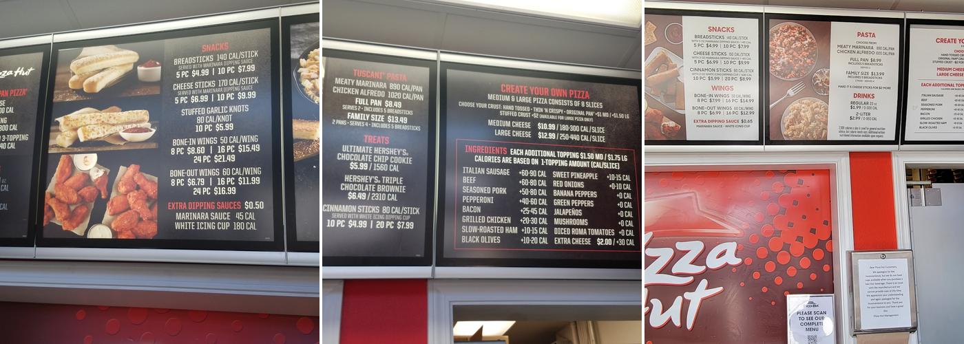 Pizza Hut Express Menu