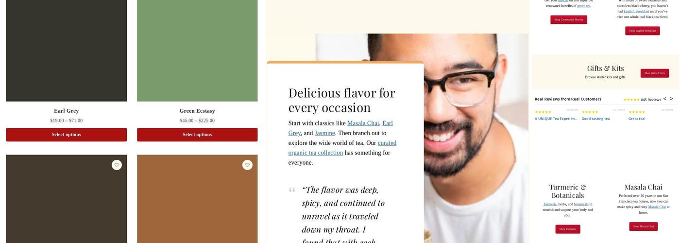 Samovar Tea Shop & Tasting Room Menu