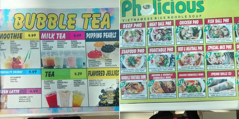Pho licious Menu