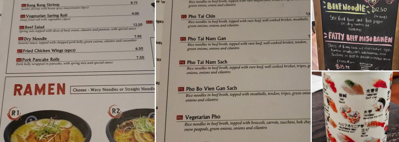 Noodle King Menu