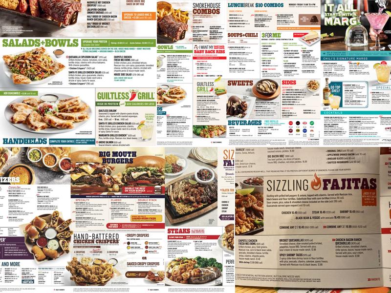 Chili's Grill & Bar Menu