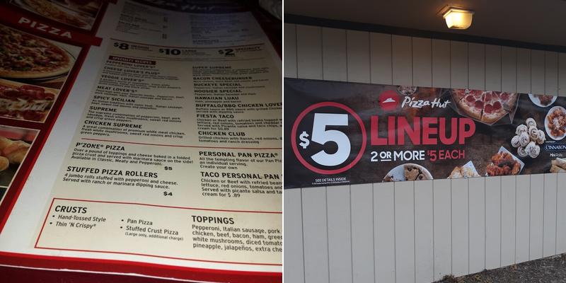 Pizza Hut Menu