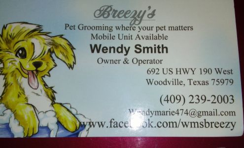 Breezy's Grooming Salon 692 U.S. Hwy 190 w, Woodville Texas 75979