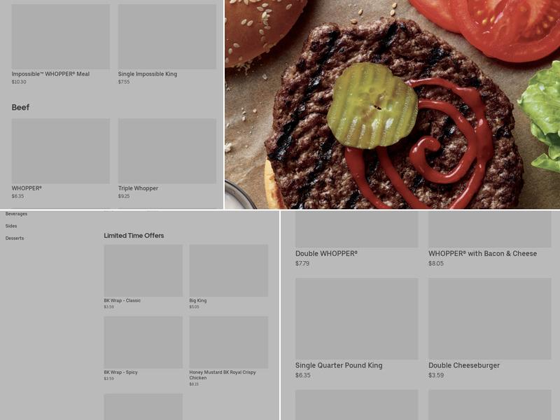 Burger King Menu