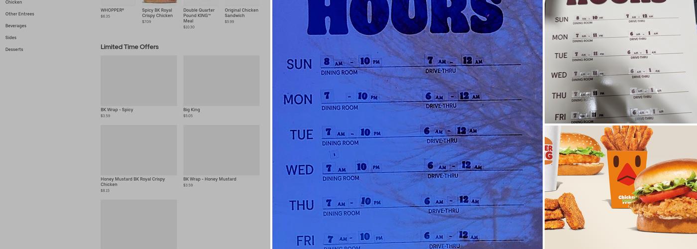 Burger King Menu