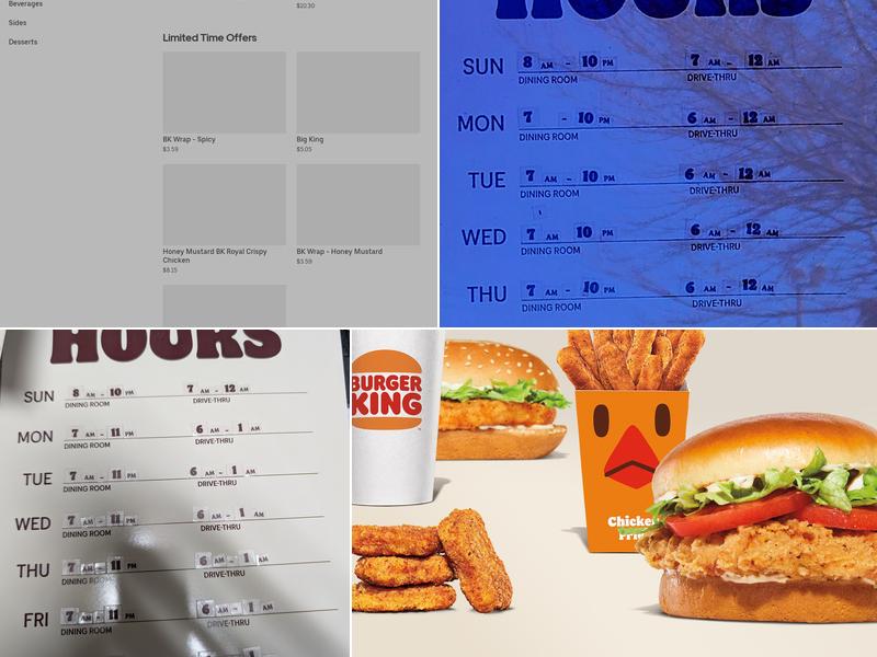 Burger King Menu