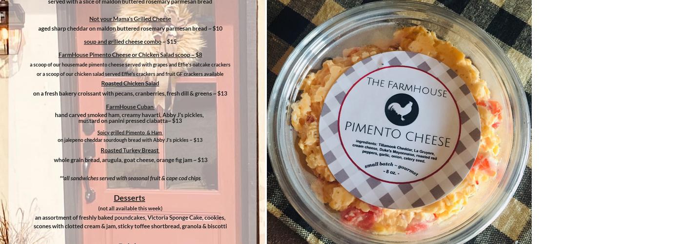 FarmHouse PoundCakes artisanal bakery & cafe Menu