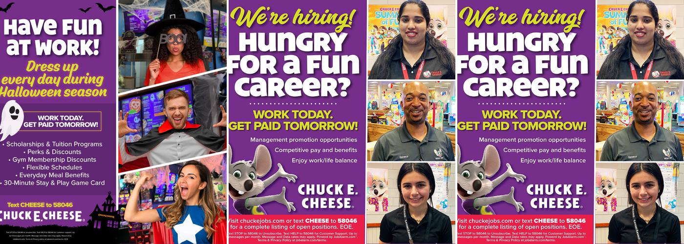 Chuck E. Cheese Menu