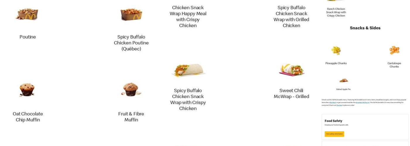 McDonald’s Fort Nelson Menu