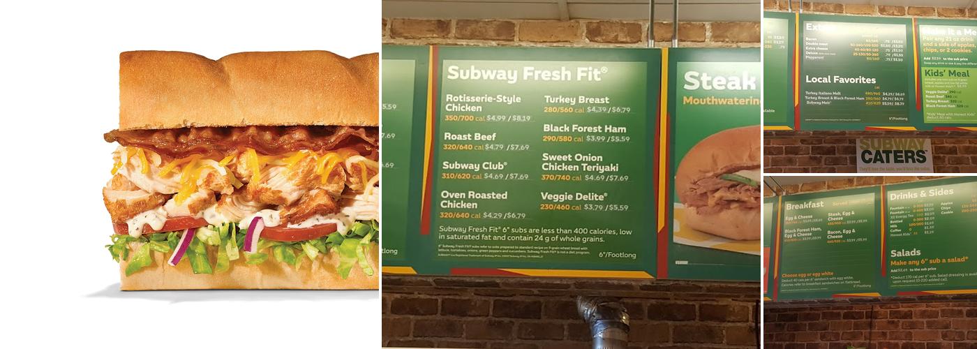 Subway Menu