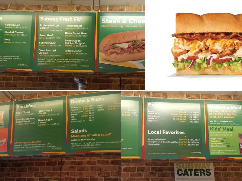 Subway Menu