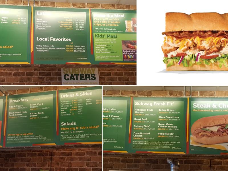 Subway Menu