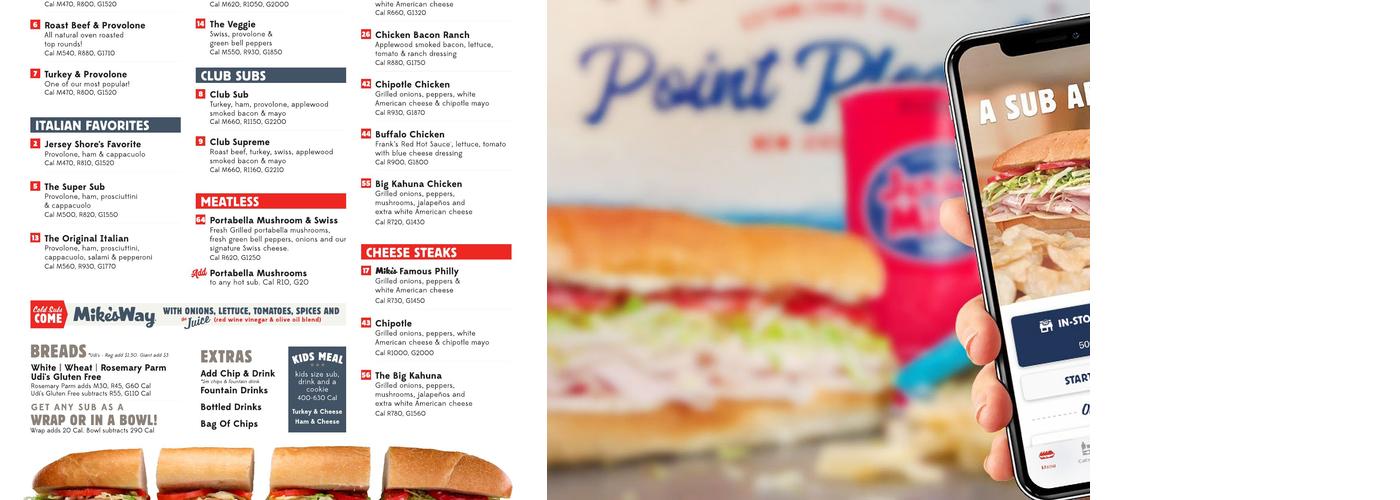 Jersey Mike's Subs Menu