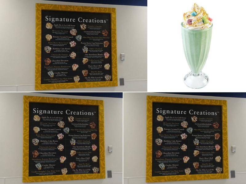 Cold Stone Creamery Menu