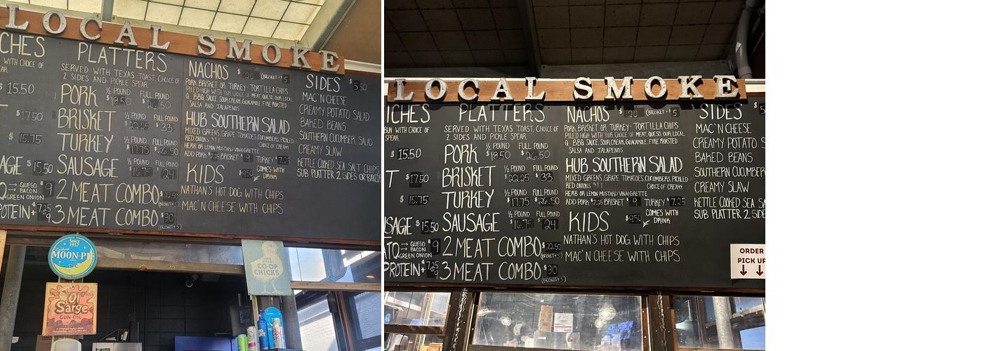 Local smoke Menu
