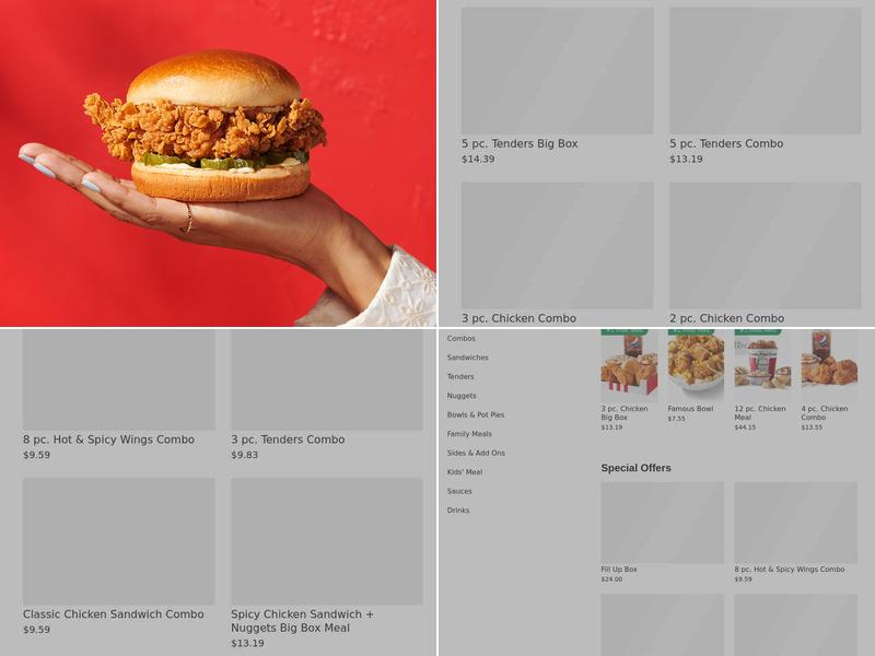 KFC Menu